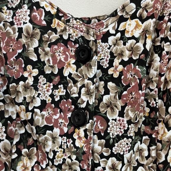 Vintage 80s Energie Bi Currants Floral Button Front Romper Size Small - Picture 7 of 10